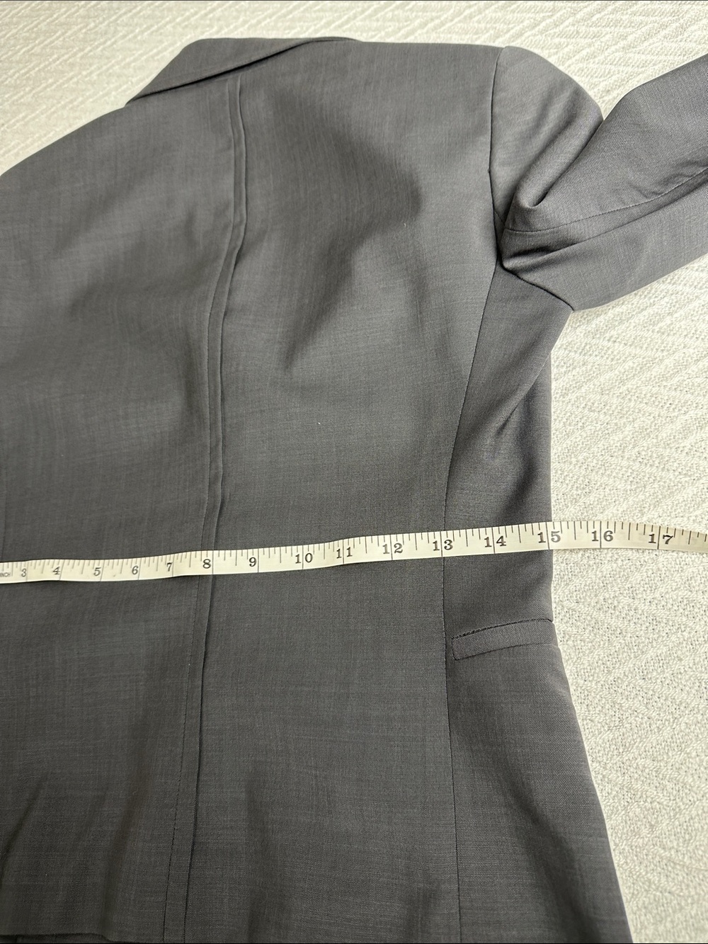 Marlowe wool Italy blazer minimalist gray quiet luxury business casual capsule - Picture 15 of 16